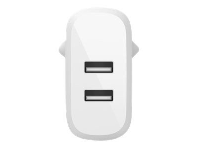 Belkin CARICABATTERIE 2 PORTE USB-A 12W - Interno - AC - 4,8 A - Bianco