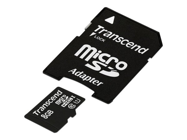 Transcend 8GB microSDHC Class 10 UHS-I - 8 GB - MicroSDHC - Classe 10 - MLC - 90 MB/s - Class 1 (U1)
