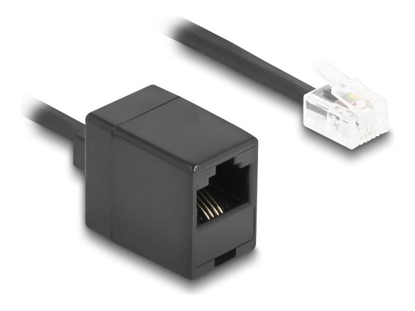 Delock Telefonkabel/Spiralkabel RJ11 St. zu RJ45 Bu. - Cavo - Rete