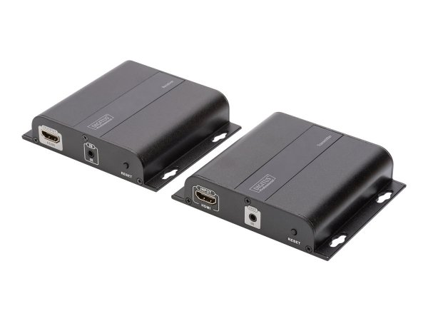 DIGITUS Set estensione 4K HDMI mediante CAT / IP (Set) - 3840 x 2160 Pixel - Trasmettitore e ricevit