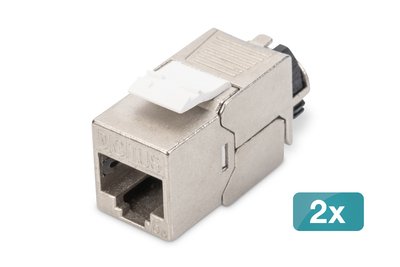 DIGITUS DN-93617-2 RJ45-Einbaumodul Keystone CAT 6a 2 St. - Cavo - Rete