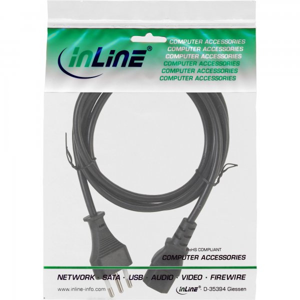 InLine Cavo alimentazione Internazionale - spina Italia presa IEC-320-C13 - 0,5m