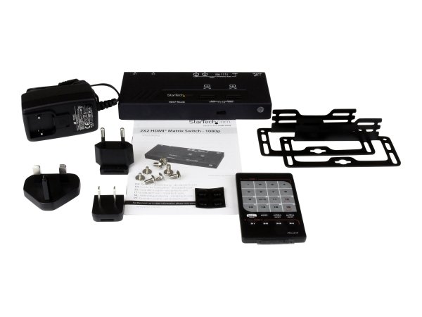 StarTech.com Switch matrice HDMI 2x2 con commutazione automatica e prioritaria - 1080p - HDMI - Allu