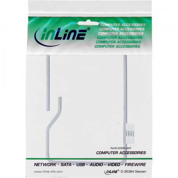 InLine Supporto per cavi - metallo - zincato - apertura lato lungo - 140x100mm