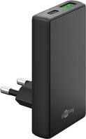 Goobay 65 W USB-C PD GaN Dual-Schnellladegerät 90° Flat schwarz - 1x -Anschluss