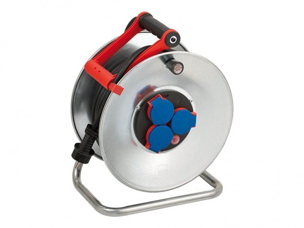 Brennenstuhl 25m H07RN-F 3G2,5 - 25 m - IP44 - Nero - Blu - Rosso - Argento - 3 presa(e) AC - Nero -