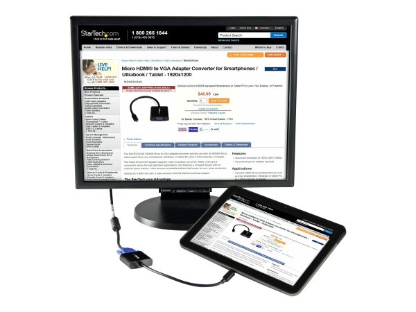 StarTech.com Adattatore convertitore Micro HDMI a VGA per smartphone/ultrabook/tablet - 1920x1080 -