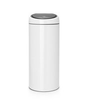 Brabantia Touch Bin - 30L - 30 L - Rotondo - Plastica - Acciaio inossidabile - Bianco - Manuale - Ac