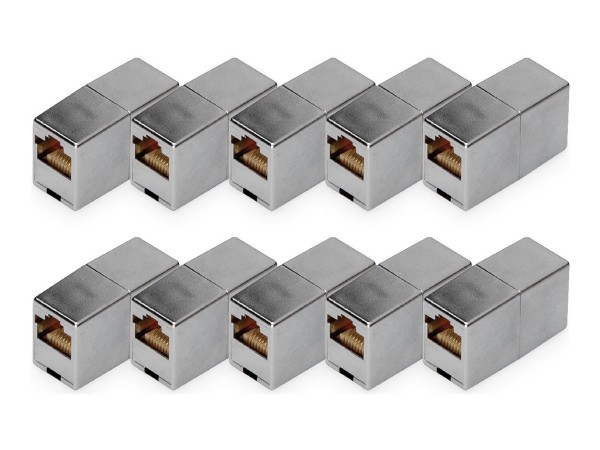 DIGITUS Cat 5e Klasse D RJ45 Modular Kupplung - 10 Stk. - Rete - CAT 5e