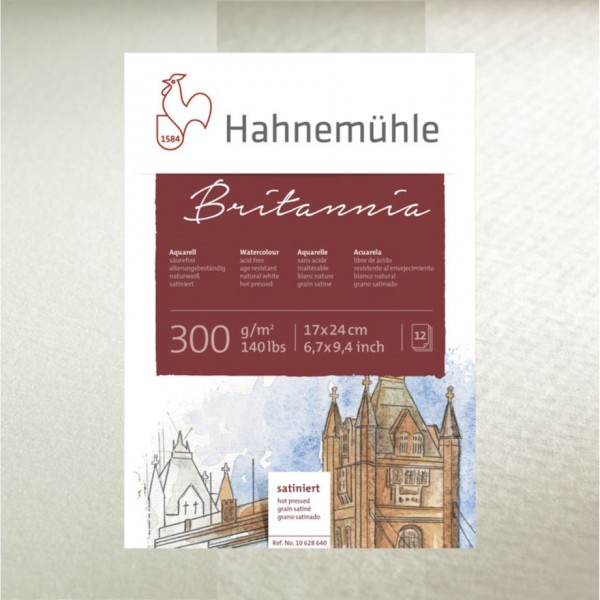 Hahnemühle Aquarellblock 12 Bl. Britannia rau 24x32cm 300g