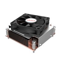 Akasa Intel LGA1700 - Raffreddatore ibrido - 7 cm - 29,1 dB - 46,5 dB - 46,98 pdc/min - Nero - Rame