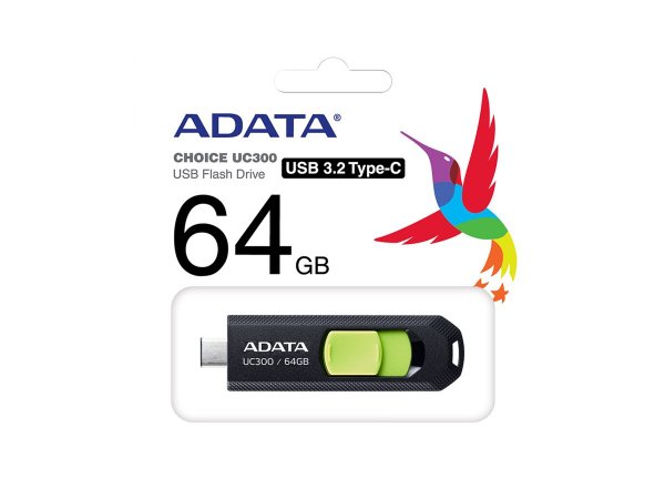ADATA UC300 - USB-Flash-Laufwerk - 64 GB - USB 3.2 Gen 1/USB-C - Flash-Speicher - unsortiert