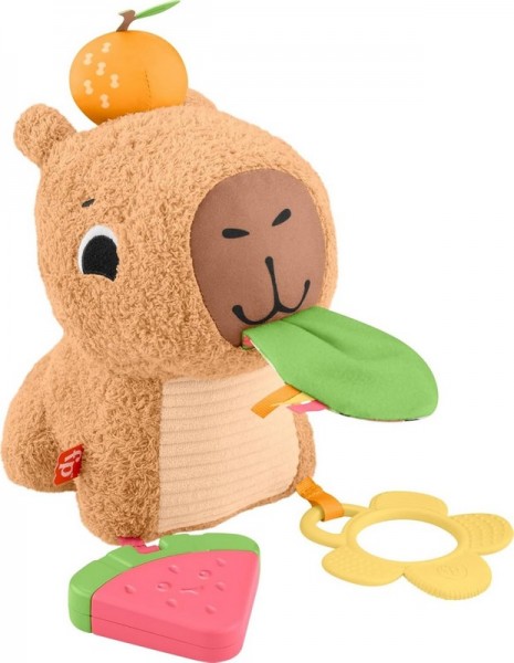 Mattel Kuschel-Capybara mit Beißring und Rassel