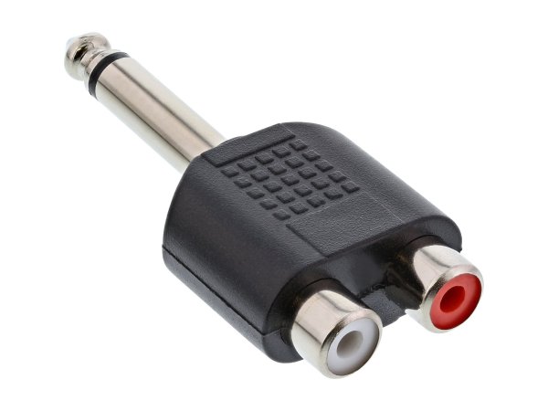 InLine Adattatore Audio - 6,3mm Jack maschio a 2x RCA femmina - Mono - Y form