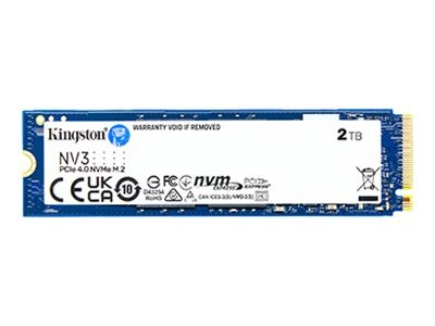 Kingston NV3 - SSD - 2 TB - intern - M.2 2280 - PCIe 4.0 x4 (NVMe) - PCIe 4.0/6000 MB/s read