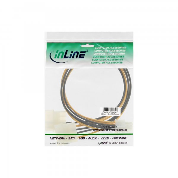 InLine Cavo di alimentazione int. da 6 pin PCIe F a 2x 4pin 5,25" M - 0,25m