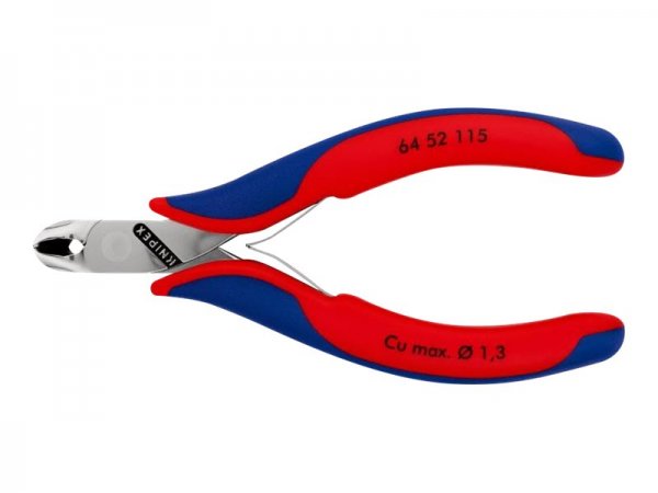 KNIPEX 64 52 115 - Tronchese per elettronica - Acciaio - Blu - Rosso - 115 mm - 69 g