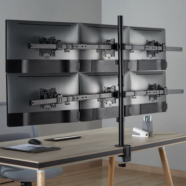 InLine Supporto da tavolo per 6x display LCD / LED fino a 81cm (32 ") - max. 7kg