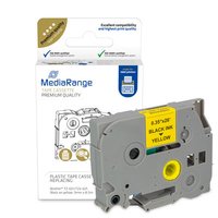 MEDIARANGE MRBTZ621 - Nero su giallo - TZ/TZe - Brother - P-Touch 1000 - 1010 - 1080 - 1090 - 1260VP