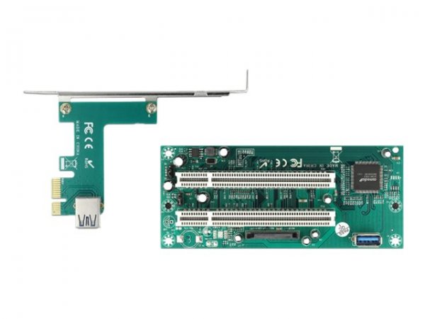 Delock Riser Karte PCI Express x1 zu 2x 32 Bit Slot - Cavo - Digitale/dati