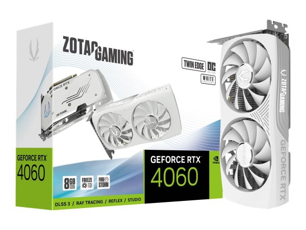 ZOTAC ZT-D40600Q-10M - GeForce RTX­ 4060 - 8 GB - GDDR6 - 128 bit - 7680 x 4320 Pixel - PCI Express