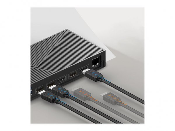 ICY BOX IB-DK2246AC - Cablato - USB 3.2 Gen 2 (3.1 Gen 2) Type-A - 10,100,1000 Mbit/s - Nero - 3840