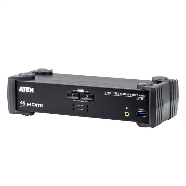 ATEN CS1822 USB 3.0 HDMI KVM Switch - Kvm switch - 2-port