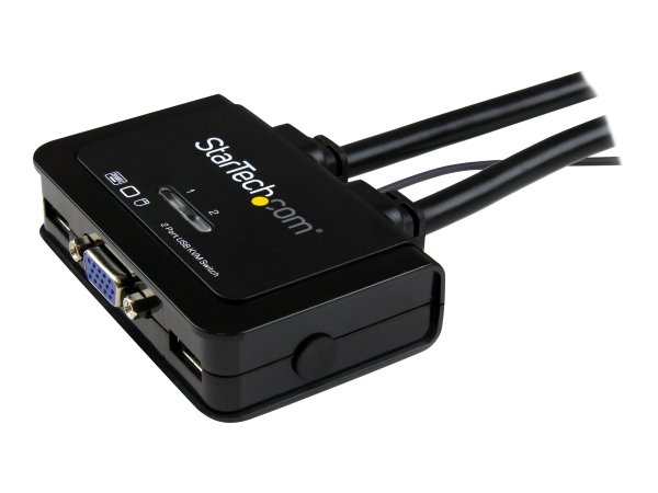 StarTech.com Switch Commutatore KVM USB VGA a 2 porte - Alimentato via USB con pulsante di commutazi