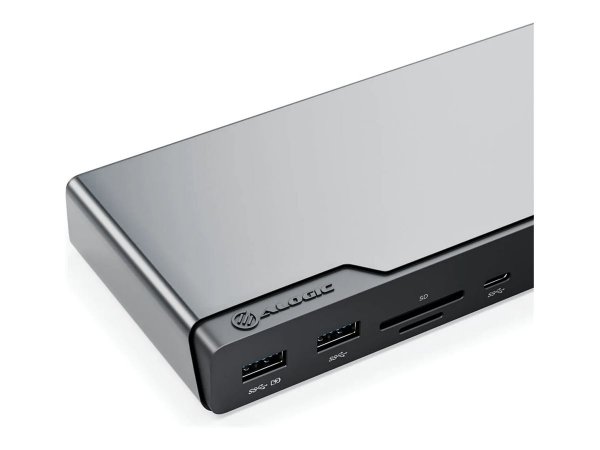 Alogic DV4 - Cablato - USB 3.2 Gen 1 (3.1 Gen 1) Type-C - 100 W - 1.4b/2.0 - 10,100,1000 Mbit/s - Gr