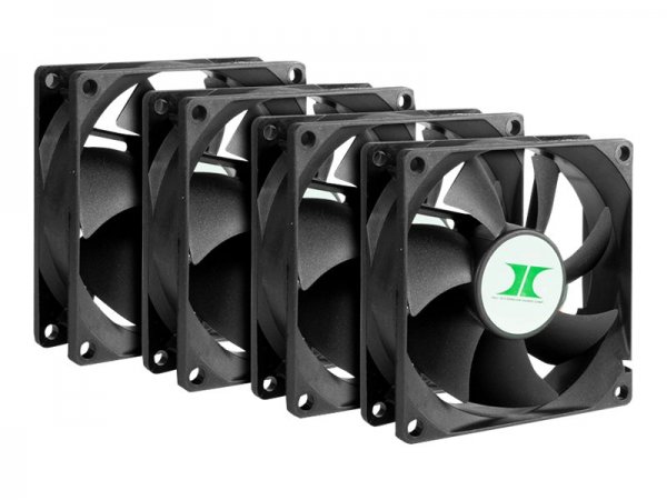 Inter-Tech 88887290 - Ventilatore - 8 cm - 1000 Giri/min - 2000 Giri/min - Nero