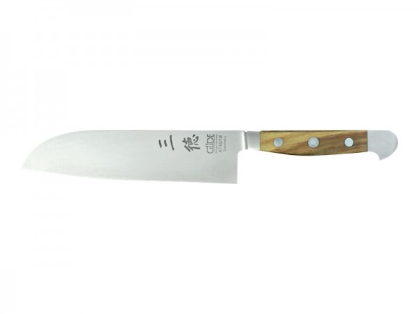 GÜDE Alpha Santoku 18 cm Olive
