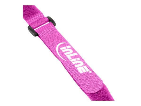 InLine Cable Strips hook-and-loop 20 x 200mm 10 pz. rosa