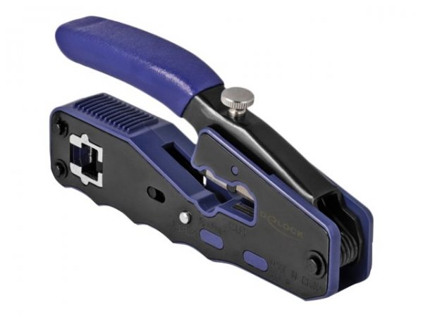 Delock Pinza a crimpare per spine modulari 8P / RJ45 con taglierina e spellafili (Easy-Connect) - Cr