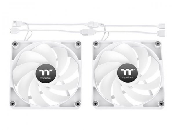 Thermaltake 120mm CT120 Reverse ARGB Sync PC Cooling Fan White 2 Pack - Case fan - 500 rpm