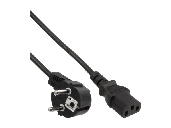 InLine Cavo alimentazione - Spina Tedesca CEE-7/7 90° a Presa IEC-320-C13 - 1,5m