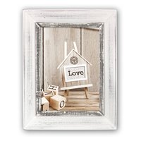 Zep ATHIS - MDF - Legno - Grigio - Bianco - Cornice per foto singola - Tavolo - Parete - 13 x 18 cm