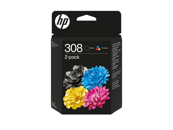 HP 308 Black/Tri-Color Ink Cartridge Combo - Originale - Cartuccia di inchiostro