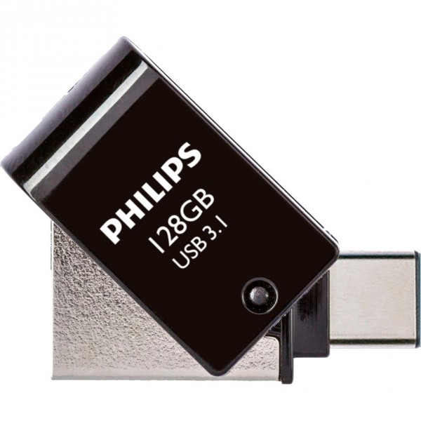 Philips 2 in 1 OTG Usb 3.1+ C Midnight Black - 128 GB