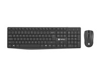 natec Squid 2-in-1 Bundle Wireless Keyboard and Mouse Set US Layout Black - Mouse - 1600 dpi
