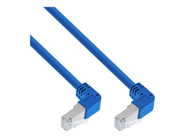InLine Cavo patch con due lati angolati verso il basso - S/FTP - Cat.6 - blu - 1,5m