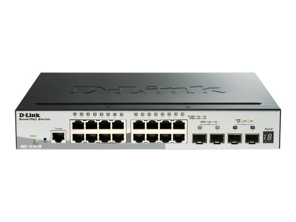 D-Link DGS-1510-20/E - Gestito - L2/L3 - Gigabit Ethernet (10/100/1000) - Full duplex - Montaggio ra