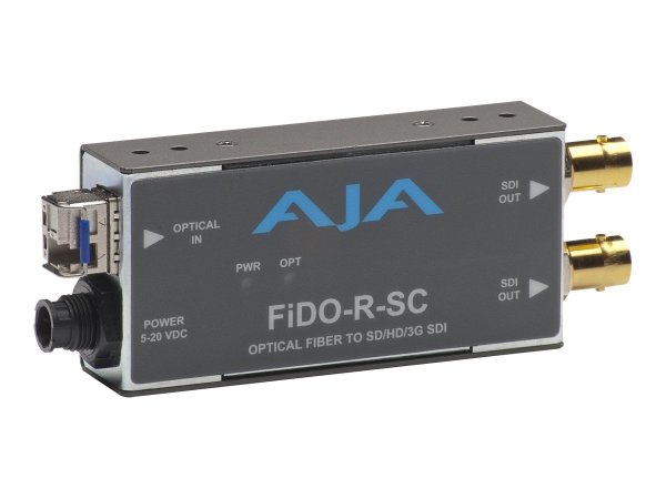 AJA FiDO-R-SC - Convertitore video attivo - Grigio - BNC - 20 V