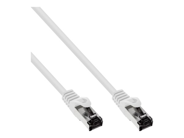 InLine Cavo Patch - S/FTP (PiMf) - Cat.8.1 - 2000MHz - Halogenfree - bianco - 0,25m