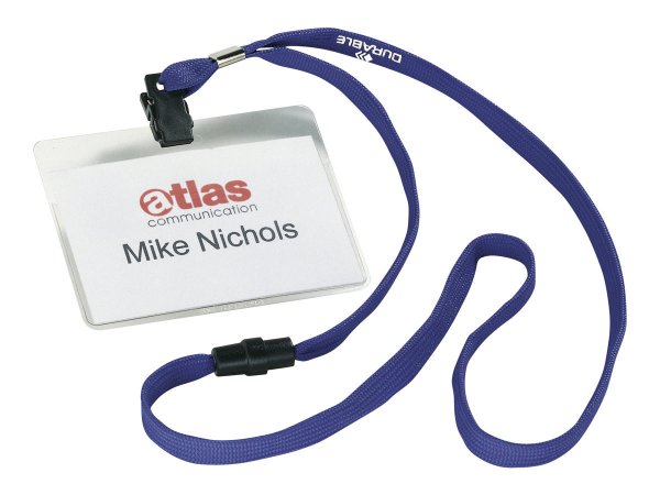 Durable 813907 - Badge - Landscape - Tessile - Blu - Trasparente - 9 cm - 6 cm