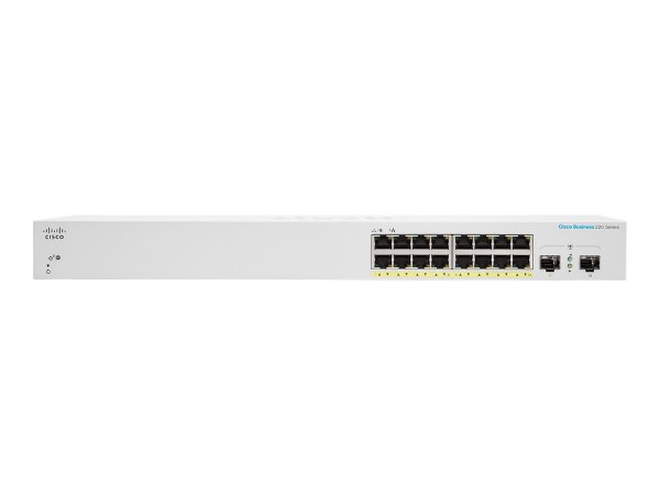 Cisco CBS220-16P-2G - Gestito - L2 - Gigabit Ethernet (10/100/1000) - Supporto Power over Ethernet (