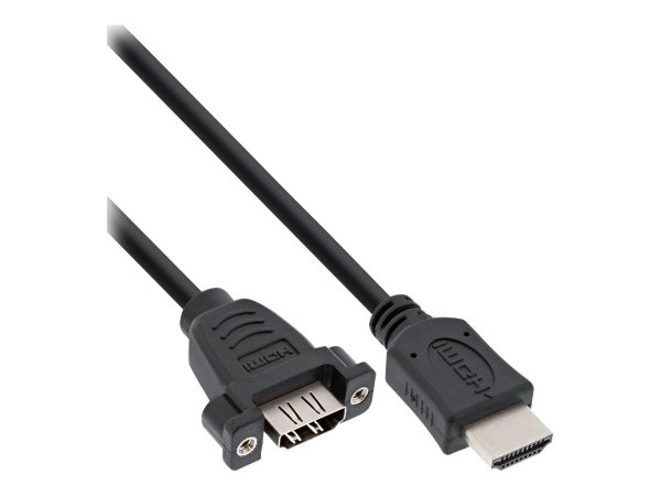 InLine Cavo adattatore da pannello HDMI - maschio/femmina 4K2K - 0,6m