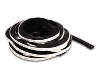 Delock Nastro a spazzola autoadesivo 15 mm - lunghezza 5 m nero - Porta - Finestra - Nero - Plastica