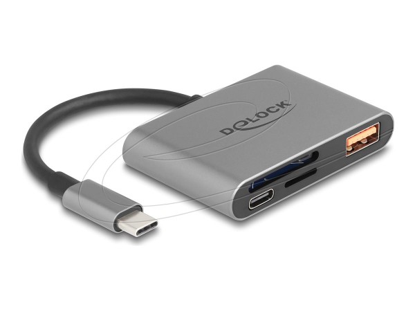 Delock USB-C Card für SD und Micro Speicherkarten+ USB 10 Gbps - Card-Reader - Secure Digital (SD)