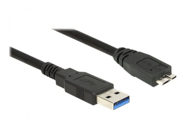 Delock 85073 - 1,5 m - USB A - Micro-USB B - USB 3.2 Gen 1 (3.1 Gen 1) - Maschio/Maschio - Nero