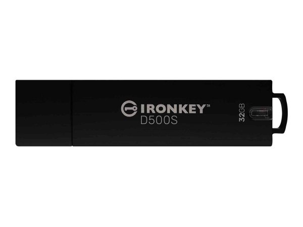 Kingston IronKey 32GB D500S FIPS 140-3 Lvl 3 AES-256 - 32 GB - USB tipo A - 3.2 Gen 1 (3.1 Gen 1) -